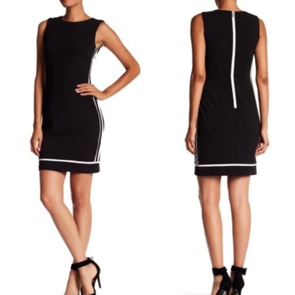 Vince Camuto Black Shift Dress Size 8 - Picture 5 of 5